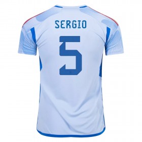 Goedkope Spanje SERGIO 5 Uitshirt World Cup 2022